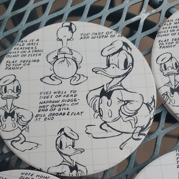 Classic Character Sketch Coasters Set - Black and White - Picture 5 of 9